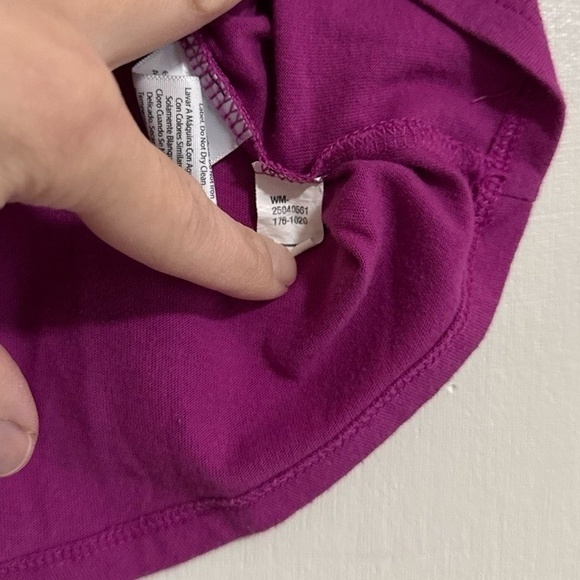 Wonder Nation T-Shirt Girls Large 10-12 Purple Short Sleeve Crew Solid - Picture 4 of 5